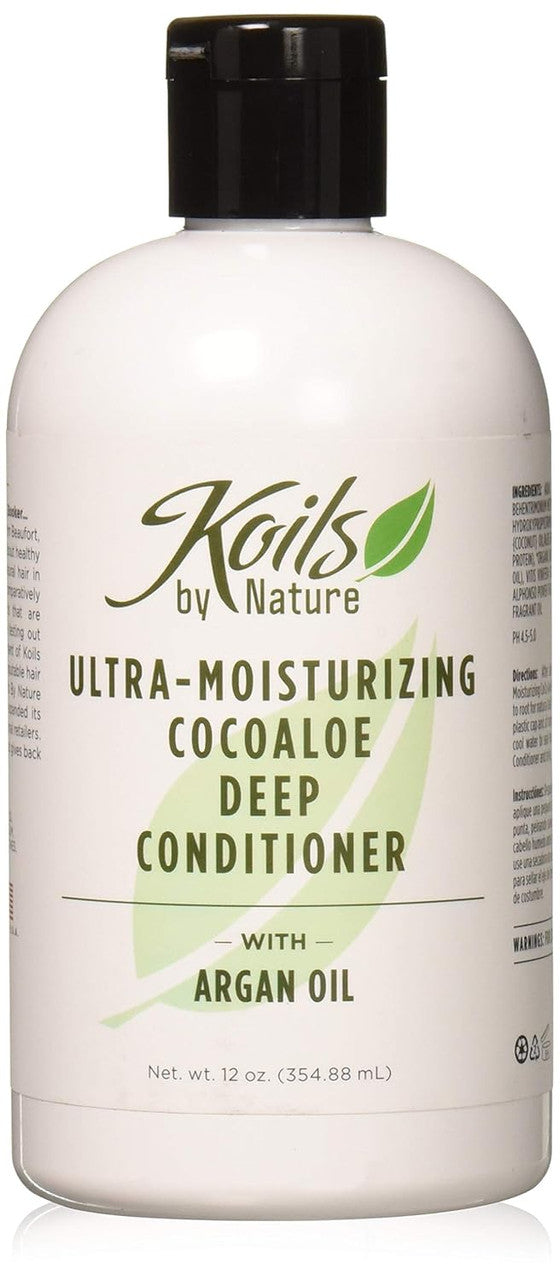 Koils By Nature Ultra Moisturizing CocoAloe Deep Conditioner With Argan Oil, 12 Oz